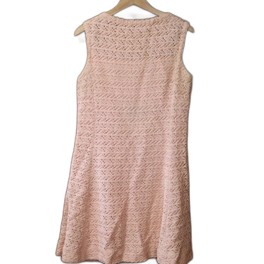 Dalton Vintage Pink Lace Sleeveless A-Line Career Dress Knee-Length Size 12 - Picture 2 of 11